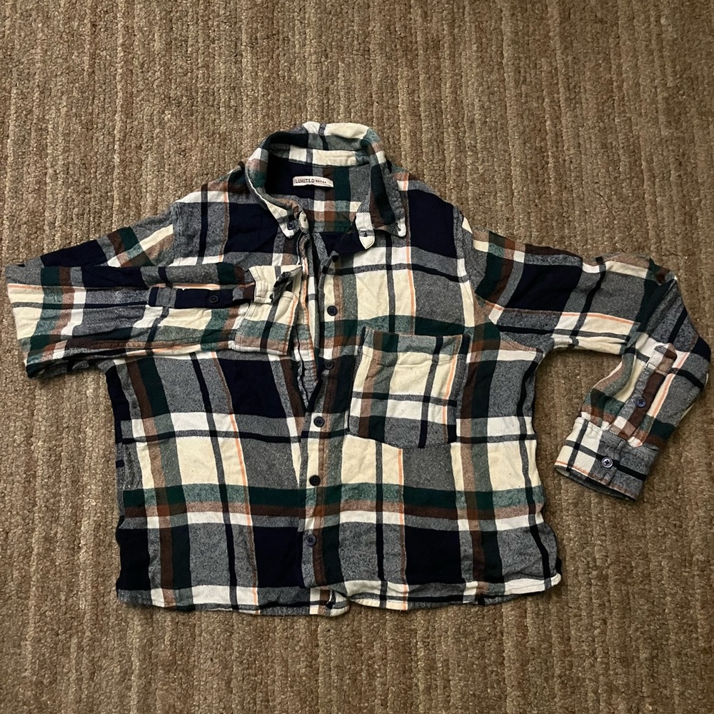 Plaid Button-Up Shirt